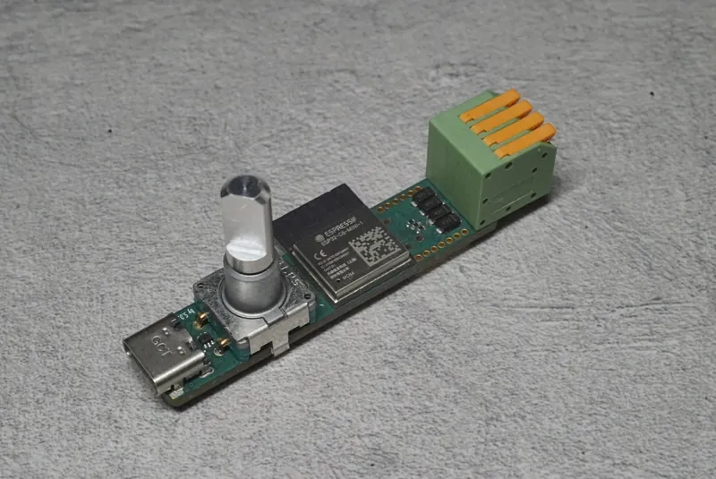 The same board from the USB-C end.